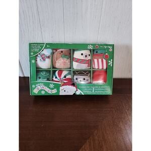 Official Squishmallow 4” ORNAMENT Holiday 8-pack Brand New 2022